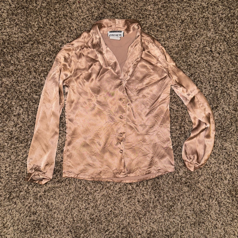 Vintage champagne colored blouse